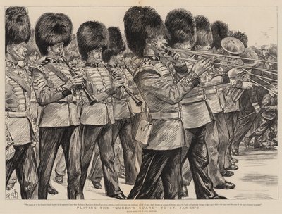Die Königinnenwache nach St. James spielen von Charles Paul Renouard